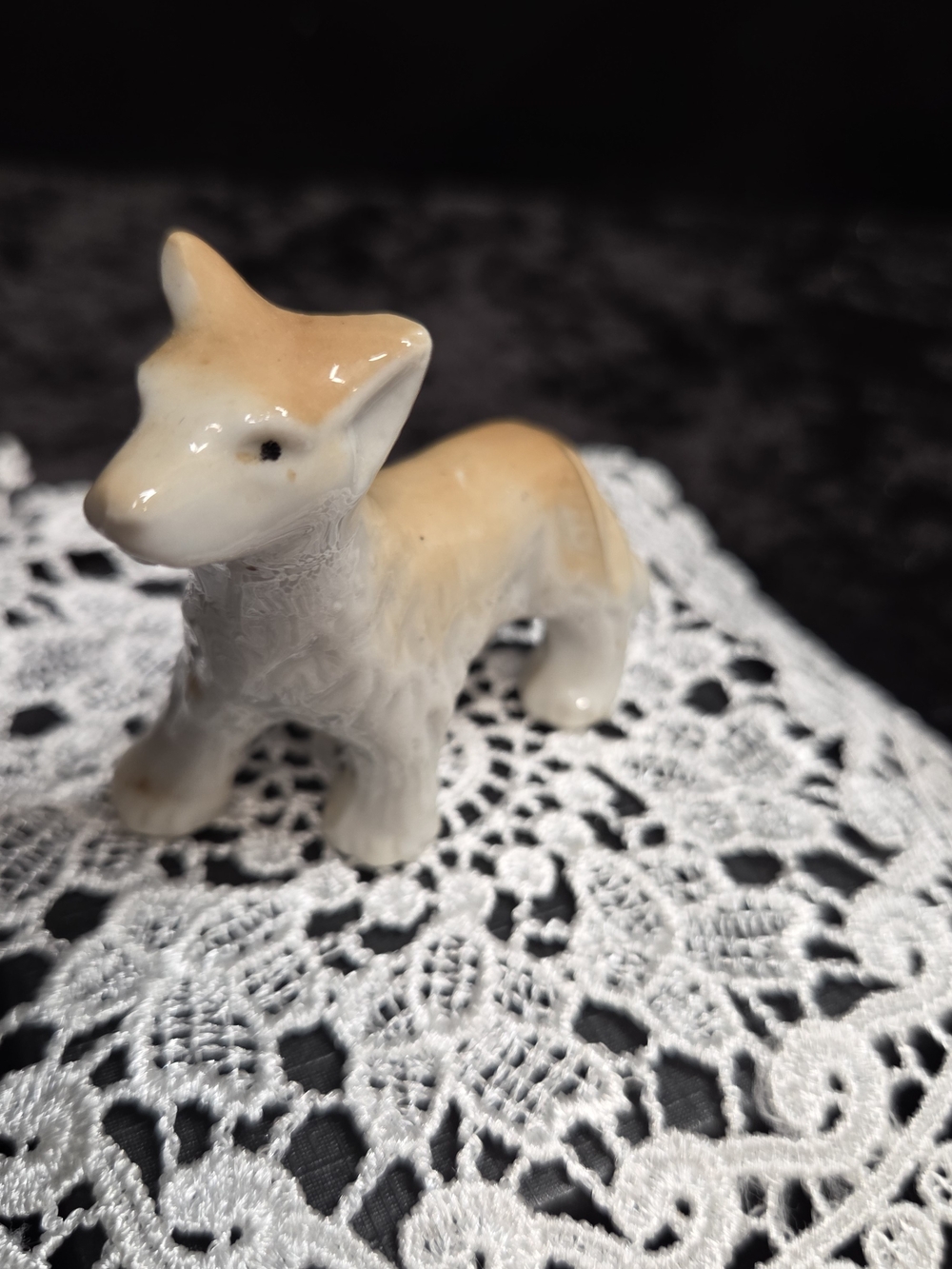 Miniature Dog Figurine - Bone China - Made in Japan (1950s)